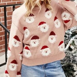Pink Santa Sweater
